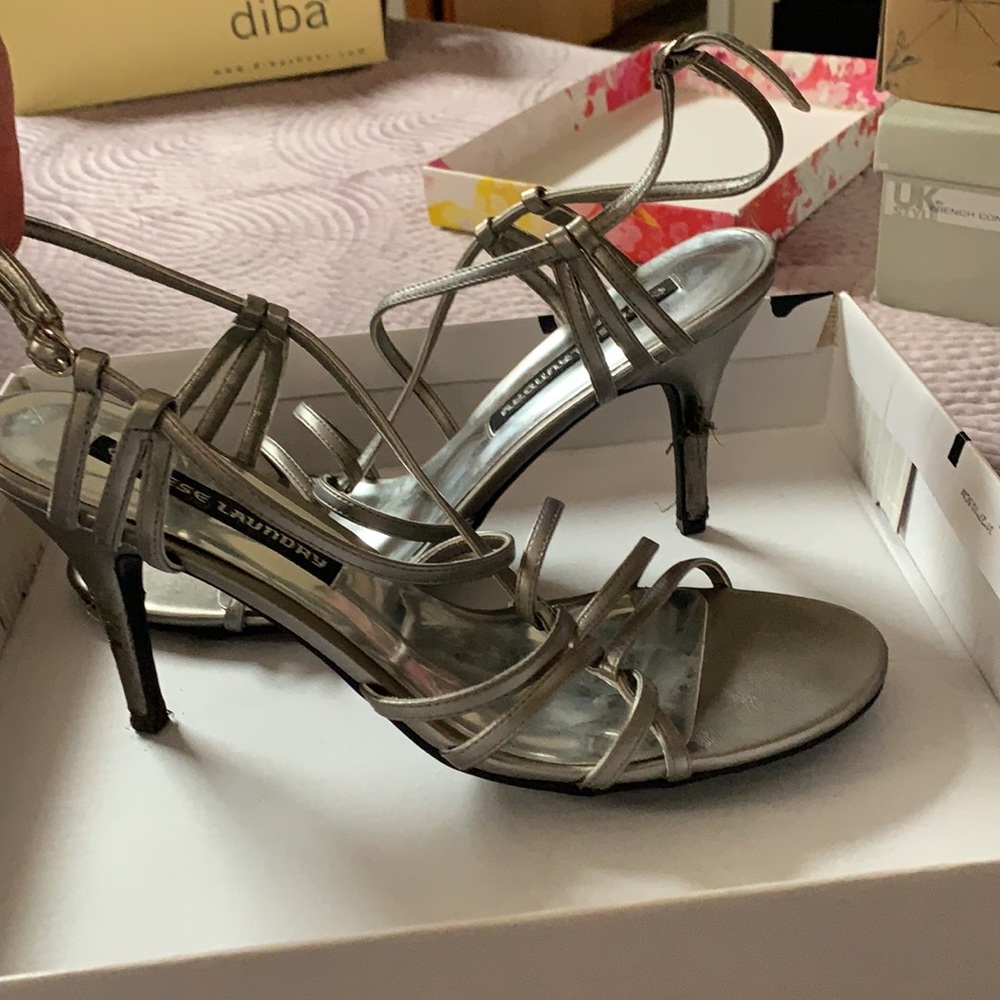 Pewter fancy heels